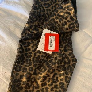 Spanx faux leather leopard leggings